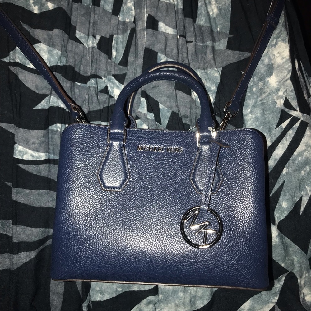 NWT MICHAEL KORS NAVY SATCHEL